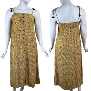 Faithfull The Brand Arrieta Raquel Size 10 Disty Floral Midi Slip Pullover Dress